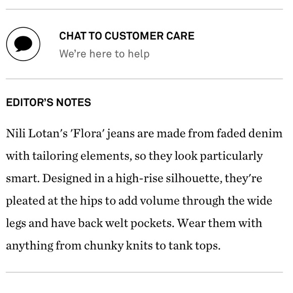 Nili Lotan Flora Denim Trouser | Mid-Rise | Wide-Leg | Classic Wash | Size 30 - Picture 15 of 16